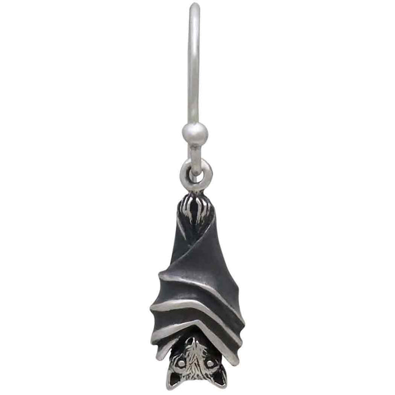 Bat Earrings Hanging Sterling Silver