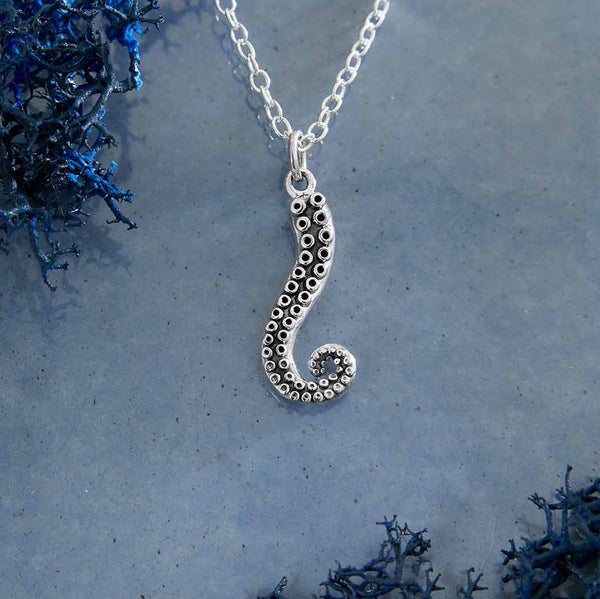 Sterling Silver 18" Octopus Tentacle Necklace
