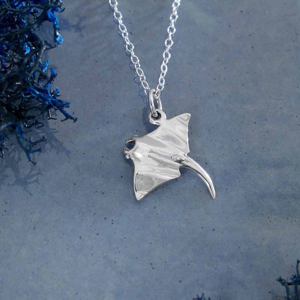 Sterling Silver 18" Stingray Necklace - Poppies Beads N' More