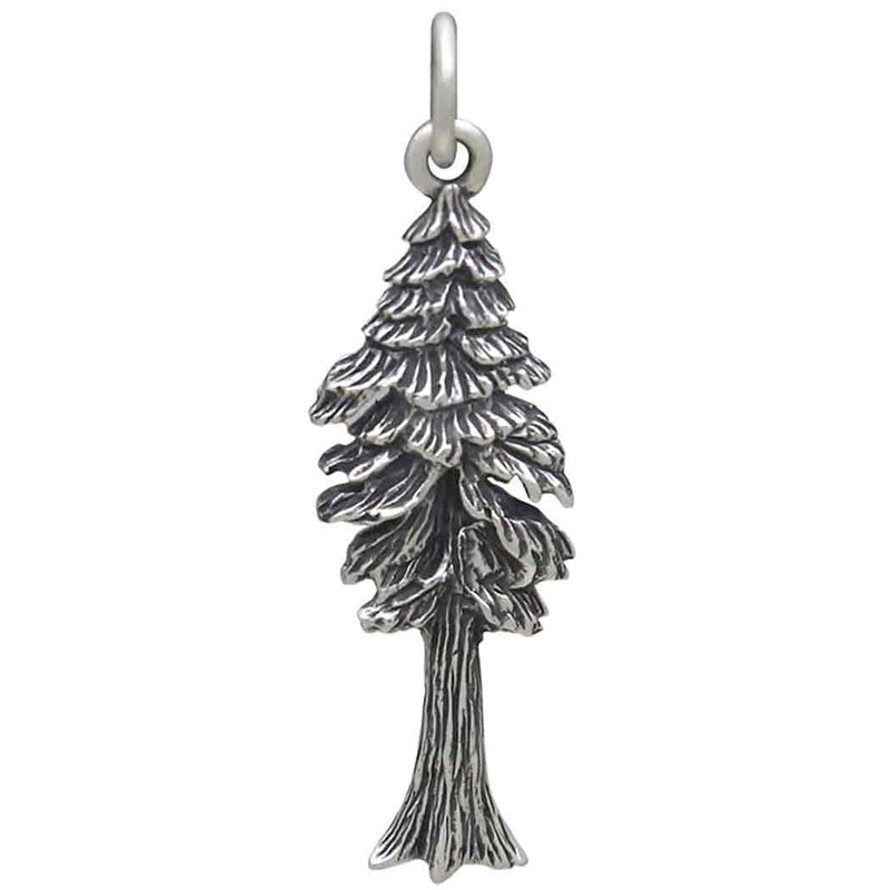 Sterling Silver Dimensional Pine Tree Pendant
