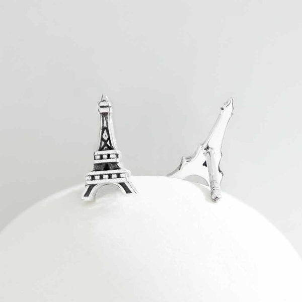Sterling Silver Eiffel Tower Post Earrings - Poppies Beads N' More