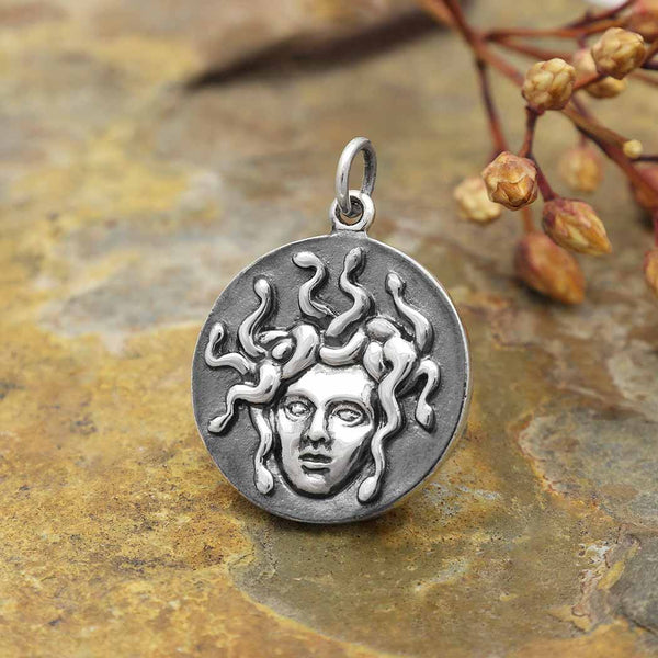 Sterling Silver Medusa Pendant - Poppies Beads N' More