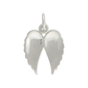 Medium Textured Double Wing Charm - Poppies Beads n' More