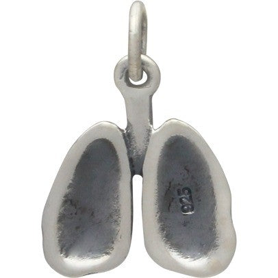 Sterling Silver Lungs Charm - Poppies Beads n' More