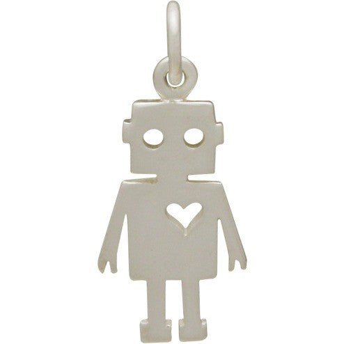 Cut Out Robot Charm - Poppies Beads n' More