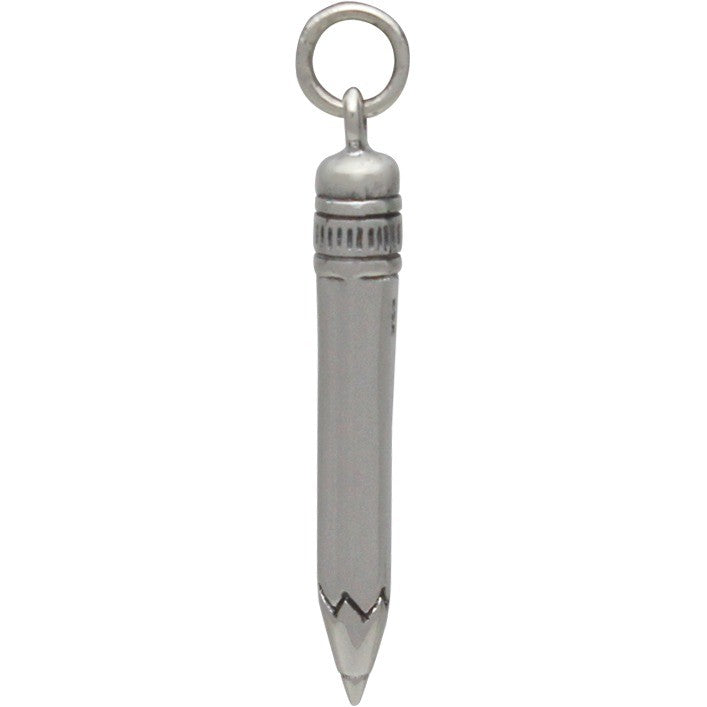 Sterling Silver Realistic No  2 Pencil Charm - Poppies Beads n' More