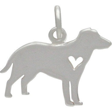 Sterling Silver- Labrador Retriever Dog Charm - Poppies Beads n' More