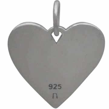 Sterling Silver Heartbeat Charm - Poppies Beads n' More
