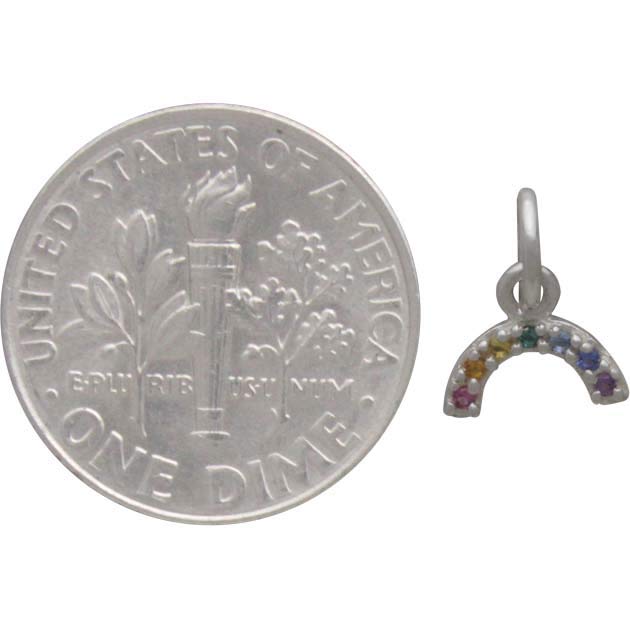 Tiny Rainbow Charm with Nano Gems - Poppies Beads n' More