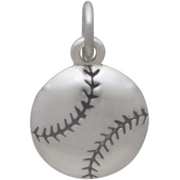 Sterling Silver Baseball Charm - Poppies Beads n' More