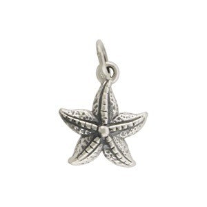 Small Textured Starfish Charm - Poppies Beads n' More