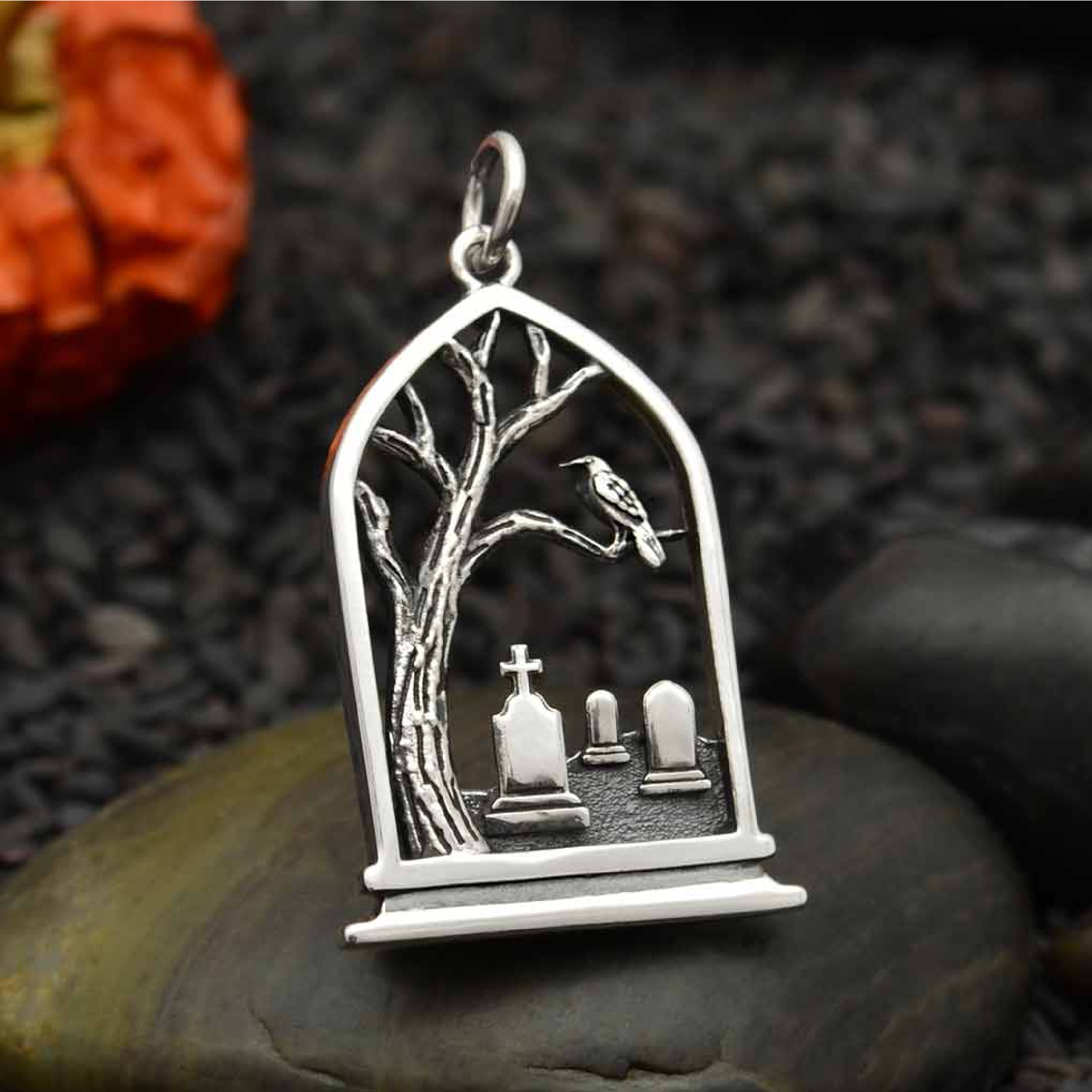 Halloween Sterling Silver Charms Coffin