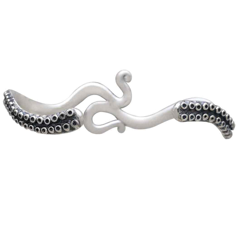 Sterling Silver Octopus Tentacle Cuff Bracelet - Poppies Beads n' More