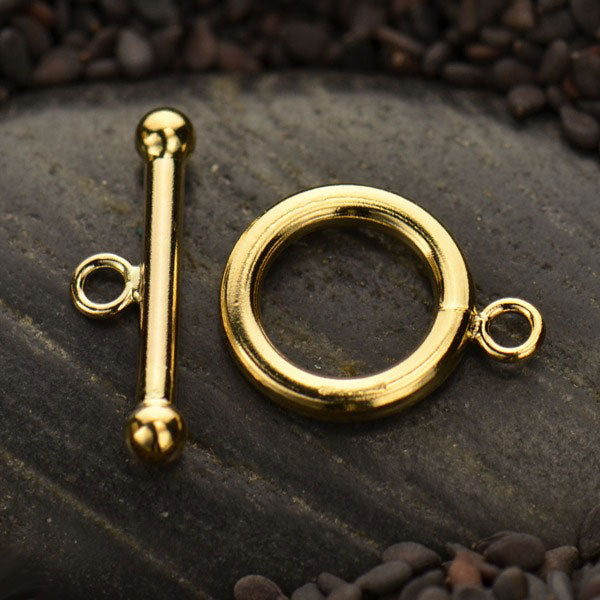 Medium Toggle Clasp - 14K Gold Filled - Poppies Beads n' More