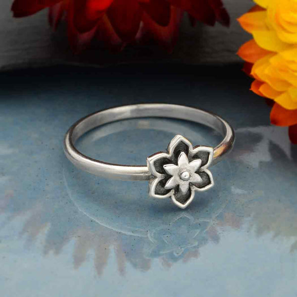 Sterling Silver Mini Mandala Ring - Poppies Beads n' More
