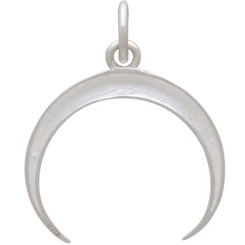 Medium Inverted Crescent Moon Charm - Poppies Beads n' More