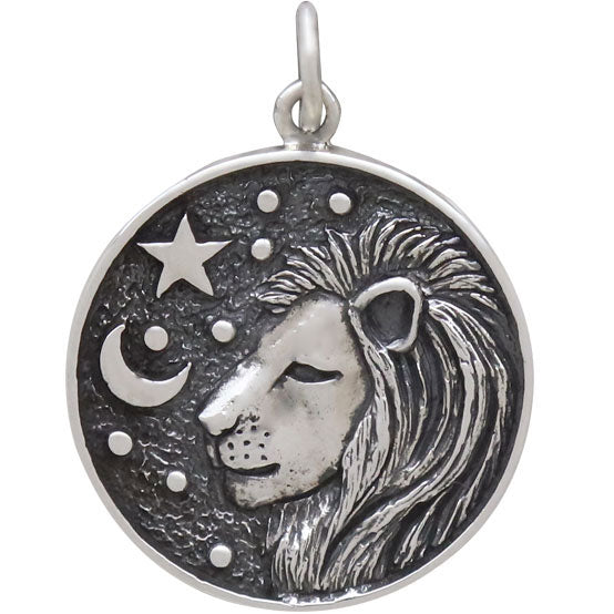 Sterling Silver Astrology Leo Pendant - Poppies Beads n' More