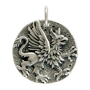 Ancient Coin Charm - Griffin - Poppies Beads n' More