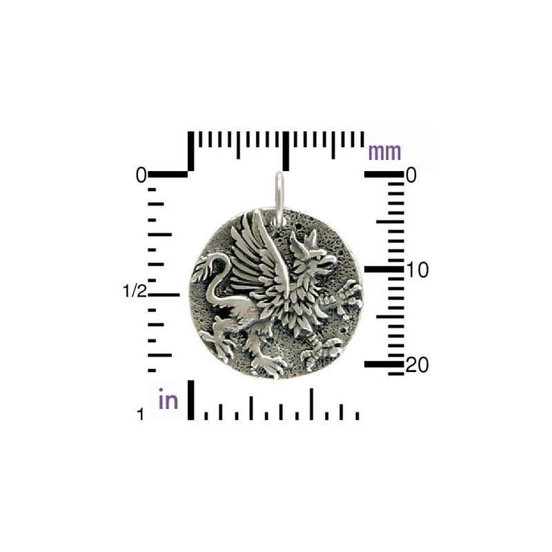 Ancient Coin Charm - Griffin - Poppies Beads n' More