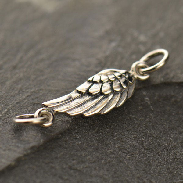 Sterling Silver Charm Links - Angel Wing, - Poppies Beads n' More