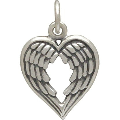 Sterling Silver Double Wing Charm, - Poppies Beads n' More