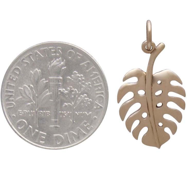 Monstera Leaf Charm - Poppies Beads n' More