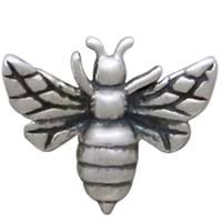 Sterling Silver Tiny Bee Solderable Charm - Poppies Beads n' More