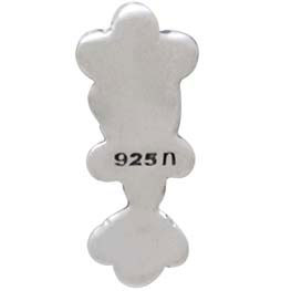 Sterling Silver Two Cherry Blossoms Solderable Charm - Poppies Beads n' More