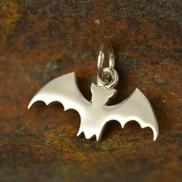 Sterling Silver Bat Charm - Poppies Beads n' More
