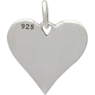 Heart Charm with Etched Footprints