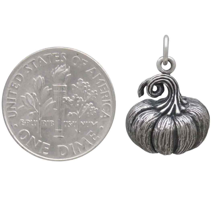 Pumpkin Sterling Silver Dimensional