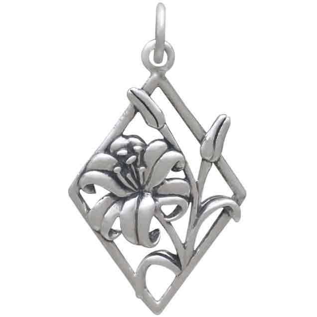 Sterling Silver Lily Charm