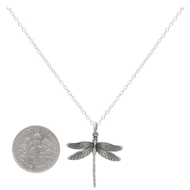 Sterling Silver 18 Inch Dragonfly