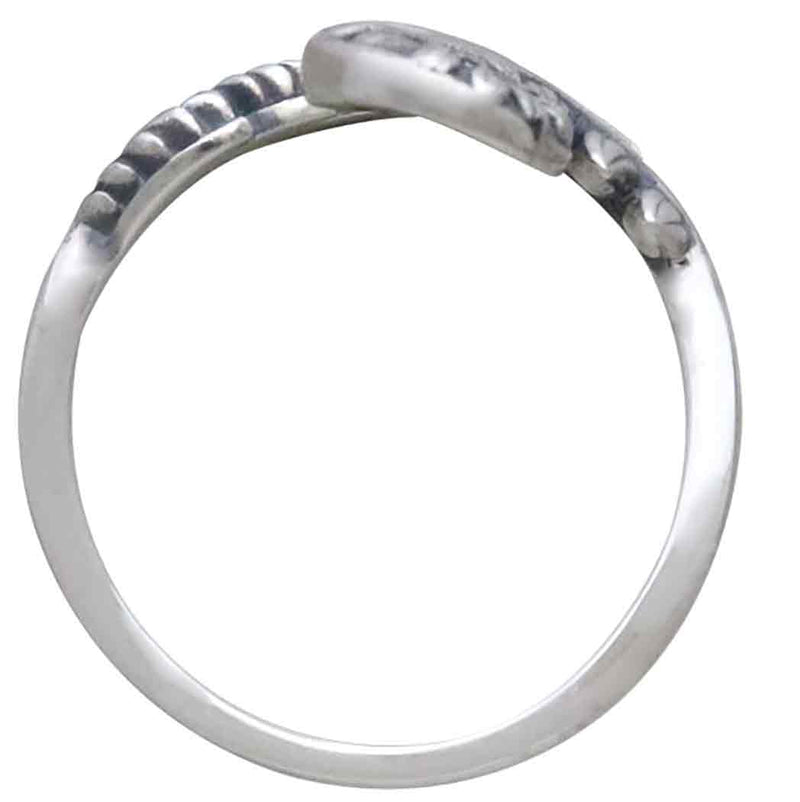 Sterling Silver Adjustable Fern Ring