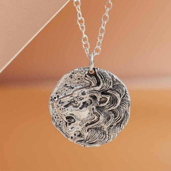 Lion Head Coin Necklace