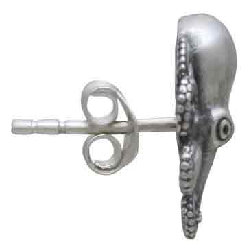 Sterling Silver Baby Octopus Post Earrings