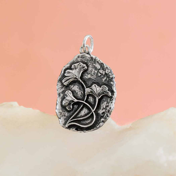 Sterling Silver Crinoid Fossil Pendant