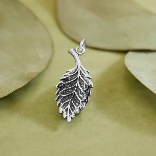 Sterling Silver Curly Leaf Charm