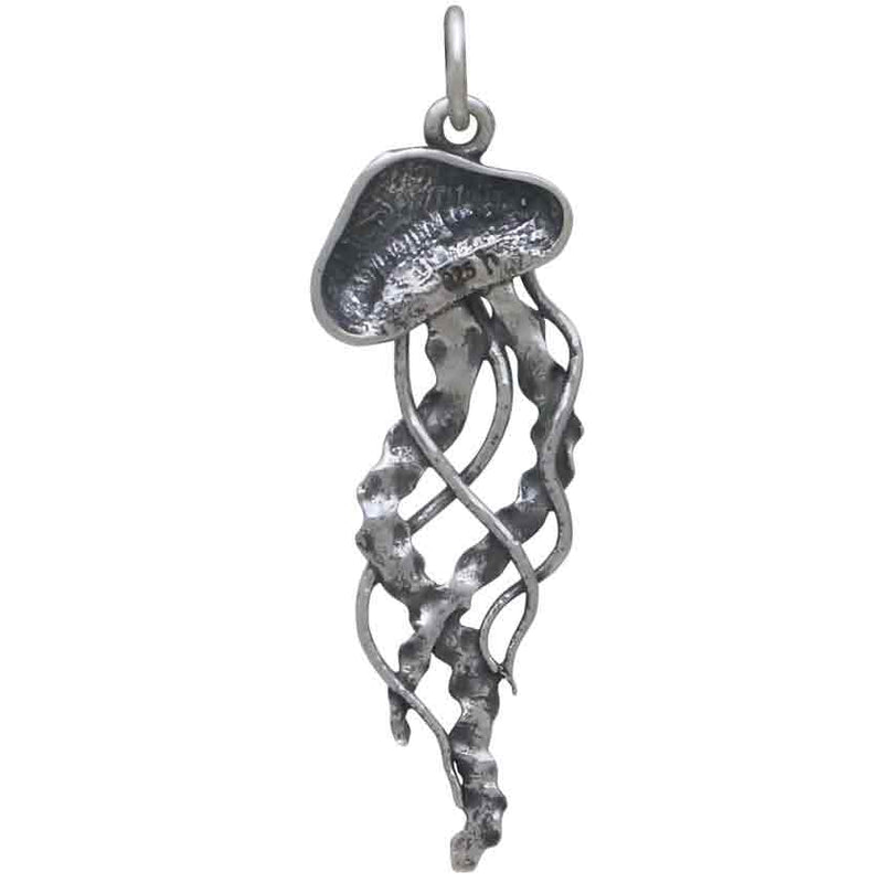 Sterling Silver Detailed Jellyfish Pendant