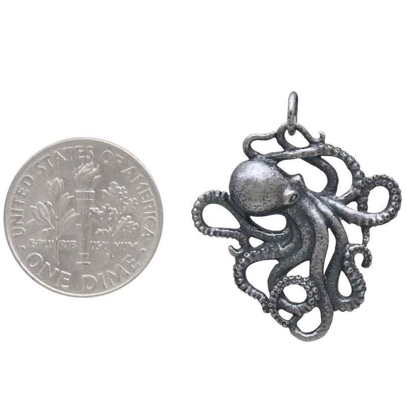 Detailed Octopus Charm