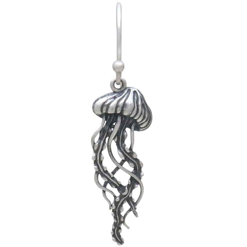 Sterling Silver Jellyfish Dangle Earrings