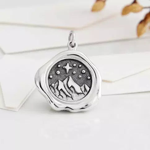 Sterling Silver Mountain Wax Seal