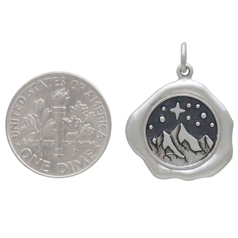 Sterling Silver Mountain Wax Seal