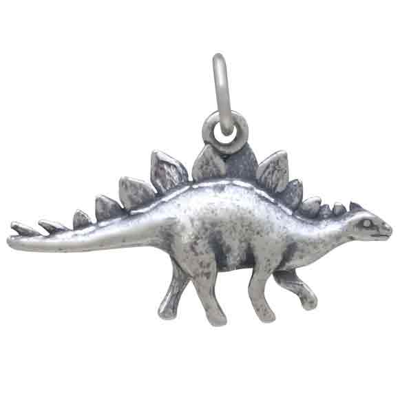 Sterling Silver Stegosaurus Dinosaur Charm