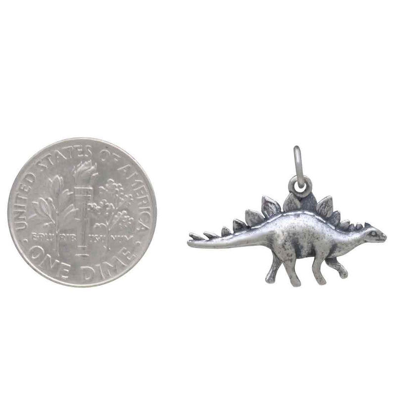 Sterling Silver Stegosaurus Dinosaur Charm