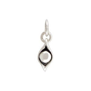 Sterling Silver One Pea in a Pod Charm - Food Charm - Poppies Beads n' More