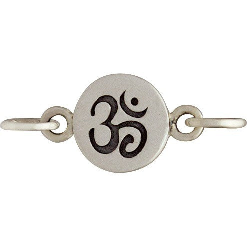 Sterling Silver Ohm Disc Link - Poppies Beads n' More