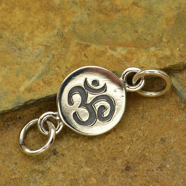 Sterling Silver Ohm Disc Link - Poppies Beads n' More