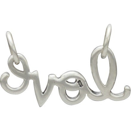 Sterling Silver - Cursive Love Link - Poppies Beads n' More