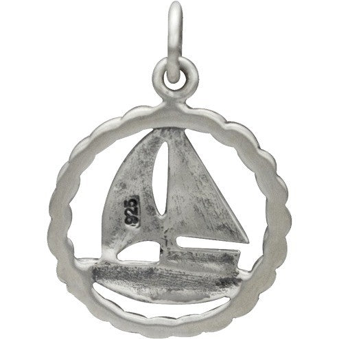 Sterling Silver Sailboat Charm - Poppies Beads n' More